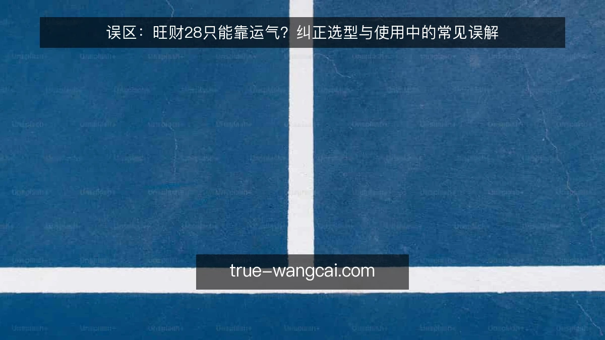 误区:旺财28只能靠运气?纠正选型与使用中的常见误解