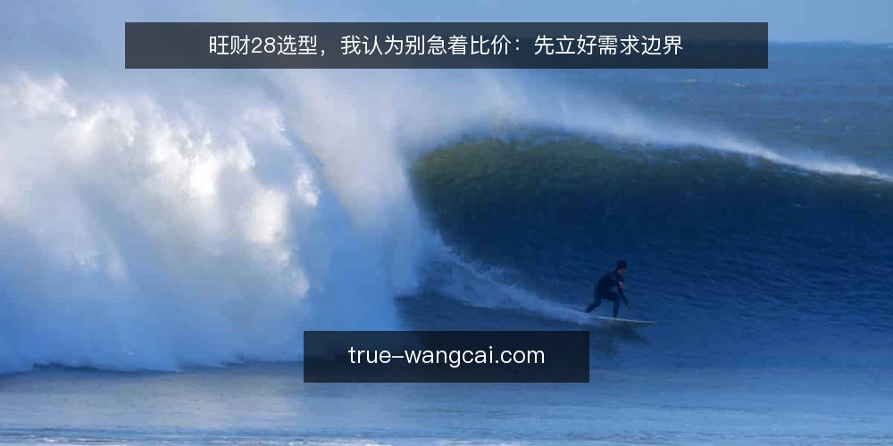 旺财28选型,我认为别急着比价:先立好需求边界 — 先把需求写成一句话 配图