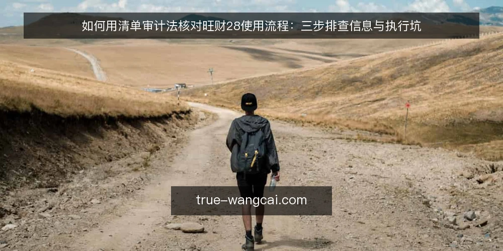 如何用清单审计法核对旺财28使用流程:三步排查信息与执行坑 — 先明确为什么要做这次审计 配图