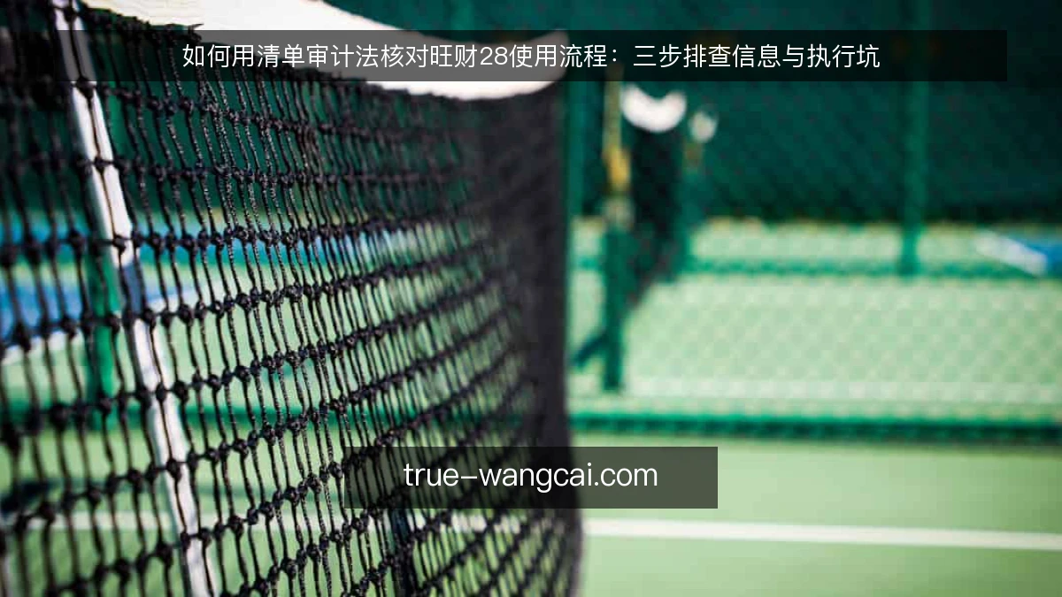 如何用清单审计法核对旺财28使用流程:三步排查信息与执行坑
